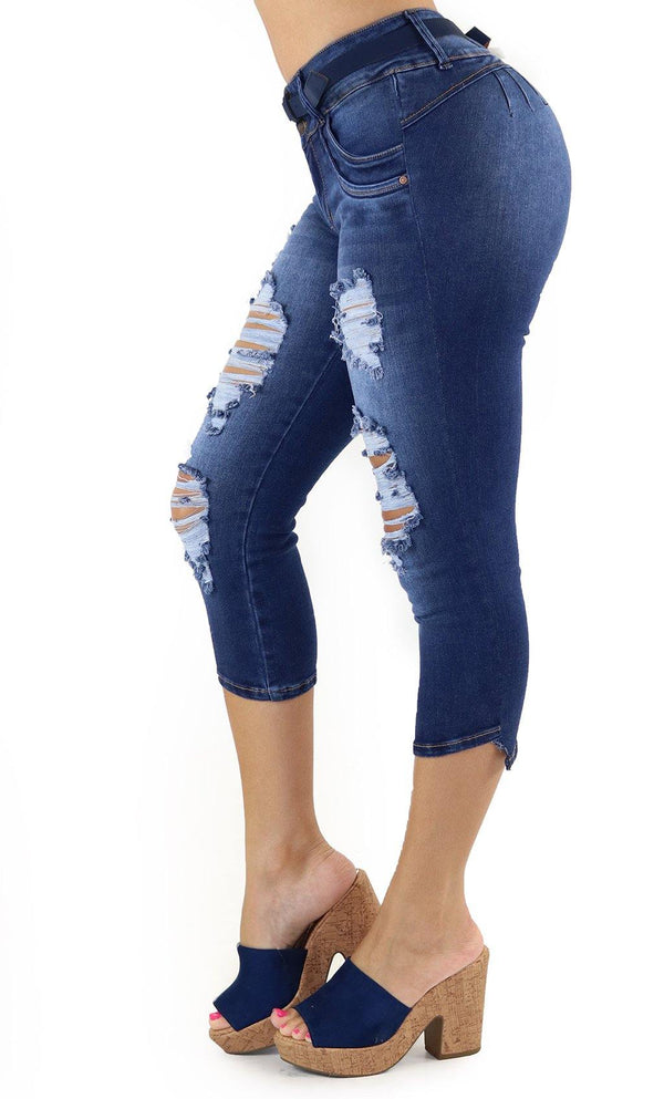 1107 Scarcha Women Denim Capri