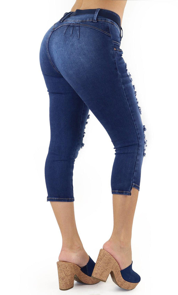 1107 Scarcha Women Denim Capri
