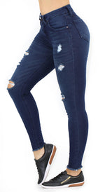 1494 Destroyed Scarcha Women Skinny Jean (Curvy Bajo) - Pompis Stores