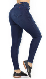 1494 Destroyed Scarcha Women Skinny Jean (Curvy Bajo) - Pompis Stores