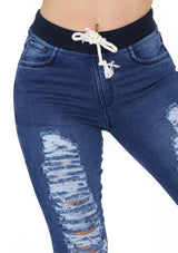 1546 Destroyed Scarcha Women Jeans Jogger - Pompis Stores