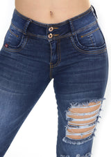 1646L Destroyed Skinny Jean Woman by Scarcha