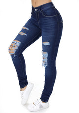 1832 Destroyed Skinny Jean (Long) by Scarcha