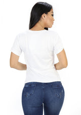 SC5199 White Blusa de Mujer by Scarcha - Pompis Stores