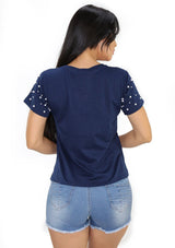 SC5209 Blue Blusa de Mujer by Scarcha - Pompis Stores