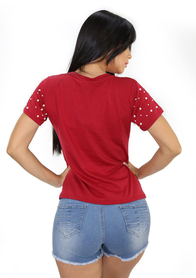 SC5209 Burgundy Blusa de Mujer by Scarcha - Pompis Stores