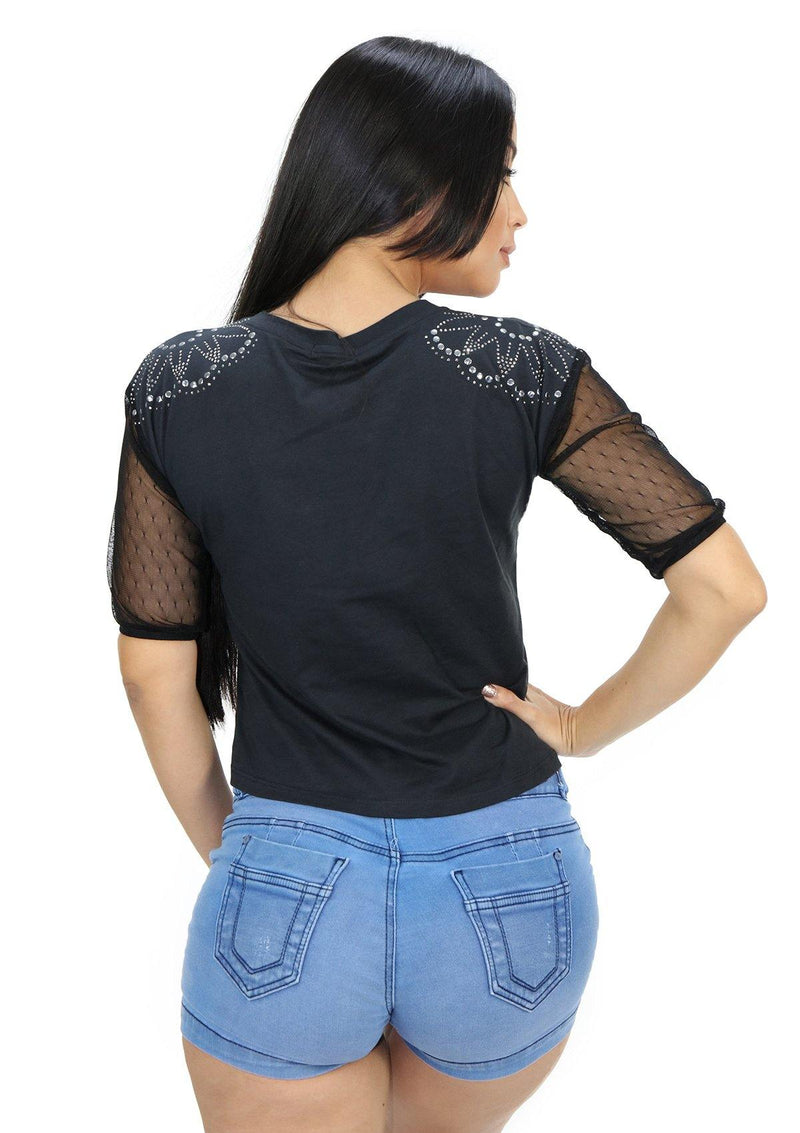 SC5219 Black Blusa de Mujer by Scarcha - Pompis Stores