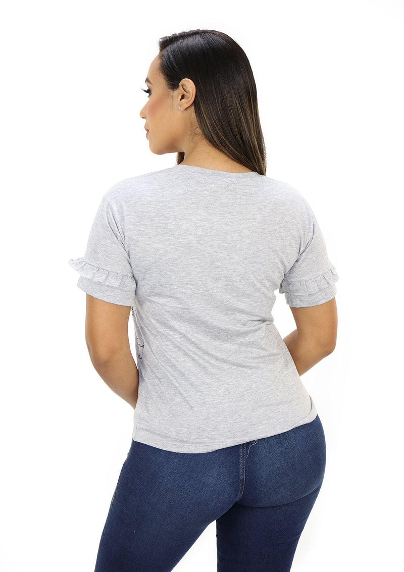 SC5221 Gray Blusa de Mujer by Scarcha - Pompis Stores