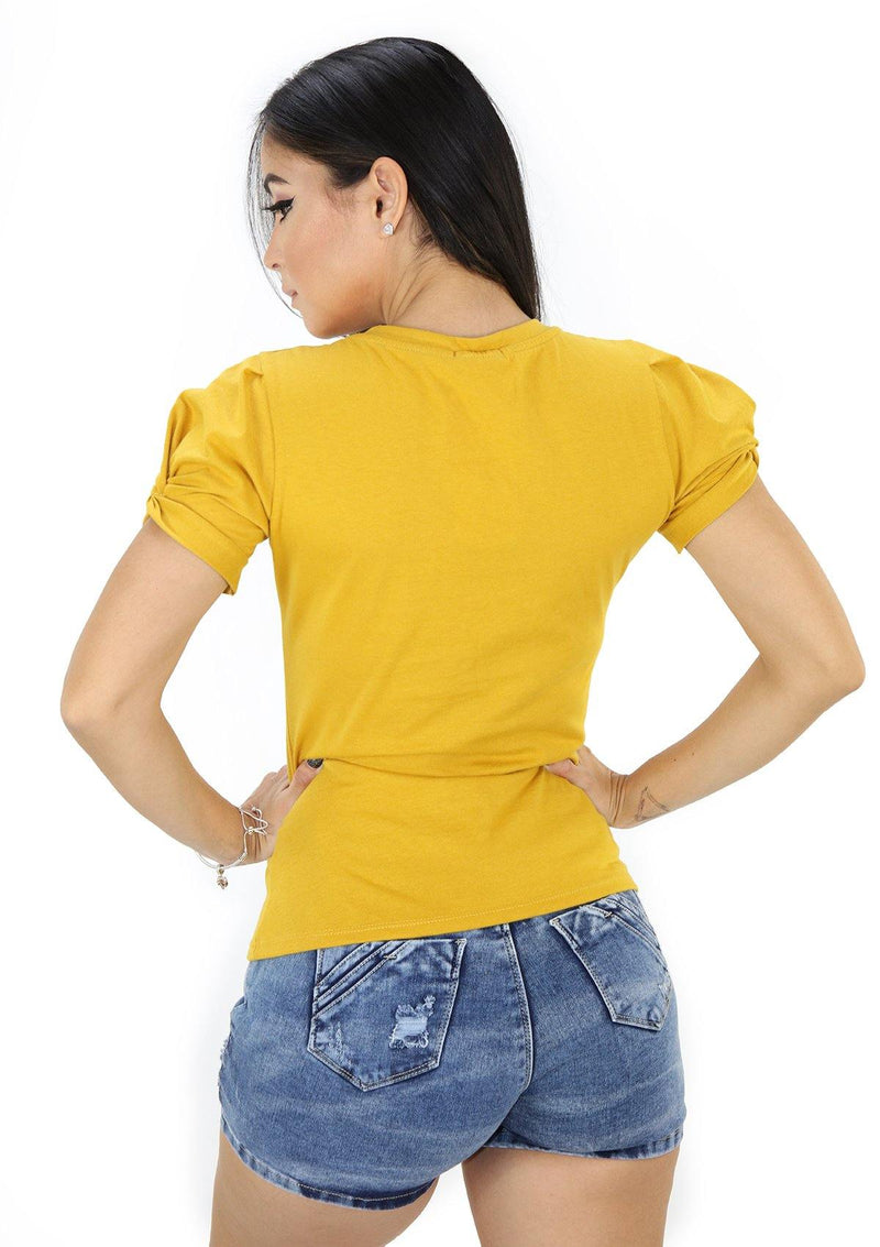 SC5255 Mustard Blusa de Mujer by Scarcha - Pompis Stores