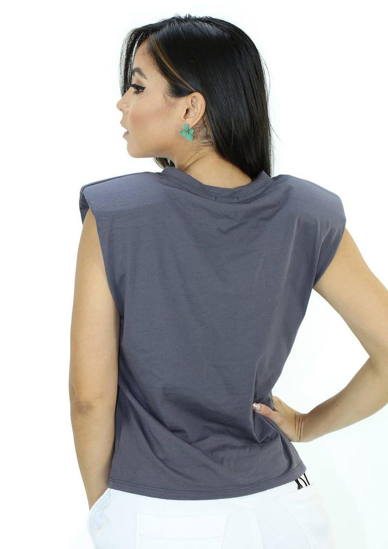 SC5257 Dark Gray Blusa de Mujer by Scarcha - Pompis Stores
