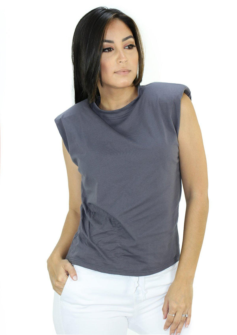 SC5257 Dark Gray Blusa de Mujer by Scarcha - Pompis Stores