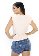 SC5257 Peach Blusa de Mujer by Scarcha - Pompis Stores