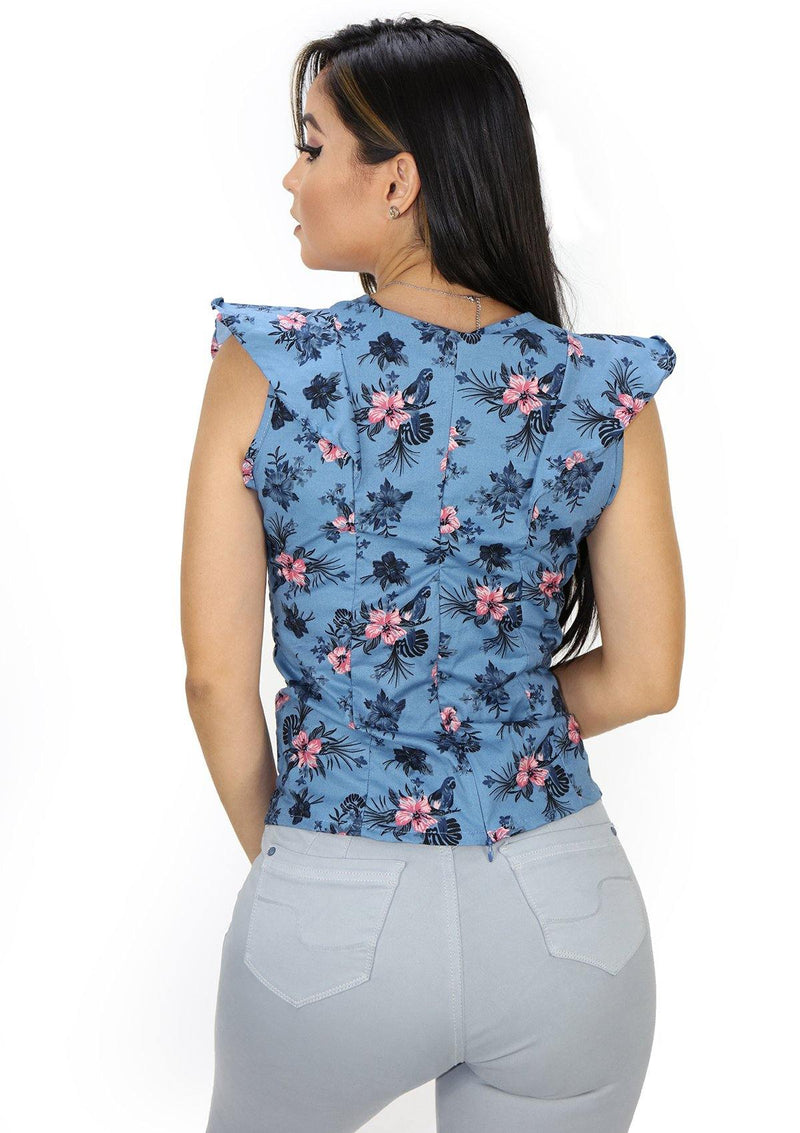 SC5258 Floral Blusa de Mujer by Scarcha - Pompis Stores