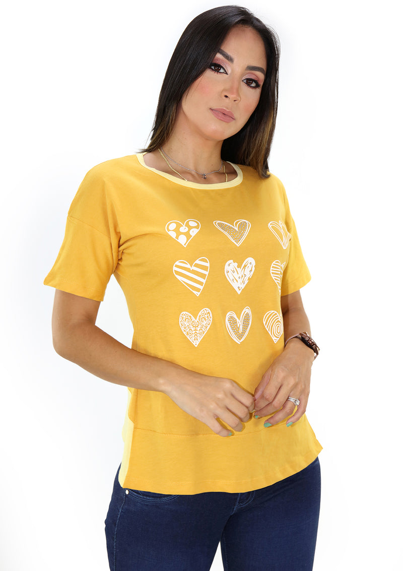 5393 Hearts Blusa de Mujer by Scarcha