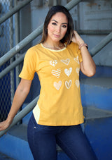 5393 Hearts Blusa de Mujer by Scarcha