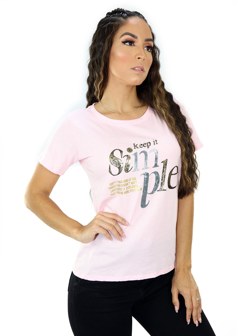 5423 Pink TShirt de Mujer by Scarcha