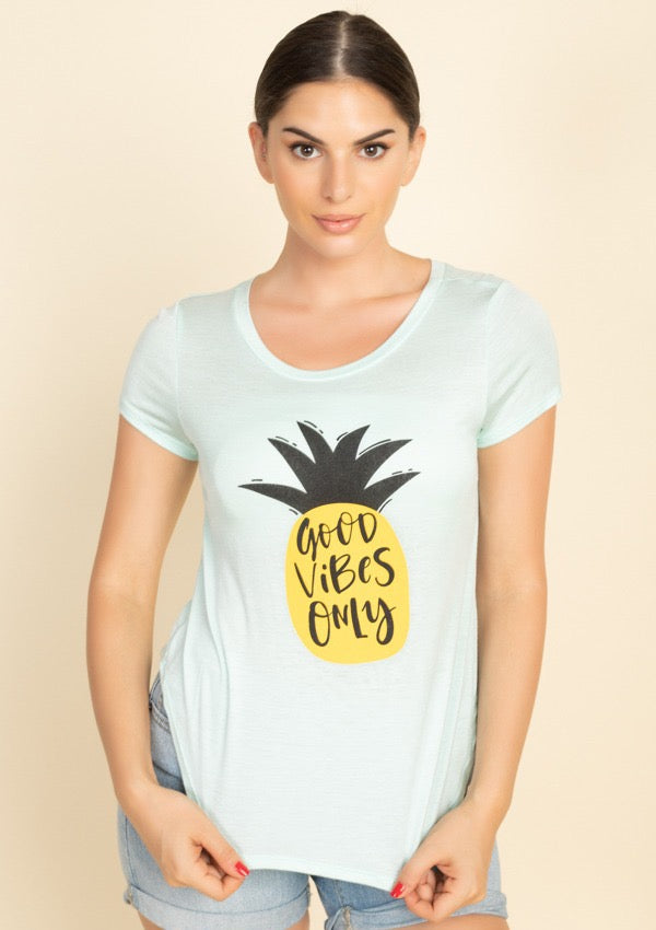 SCBICT7106 GOOD VIBES ONLY Blusa de Mujer by Scarcha