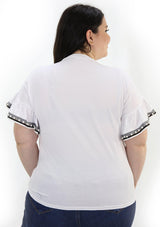 SCINQP824PL White Blusa de Mujer by Scarcha - Pompis Stores