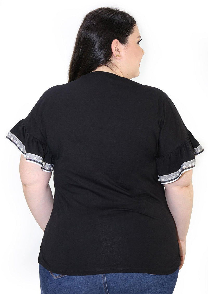 SCINQP824PL Black Blusa de Mujer by Scarcha - Pompis Stores
