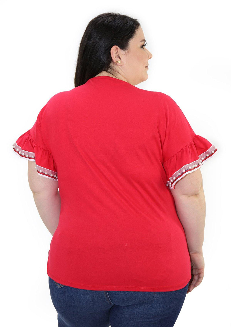 SCINQP824PL Red Blusa de Mujer by Scarcha - Pompis Stores