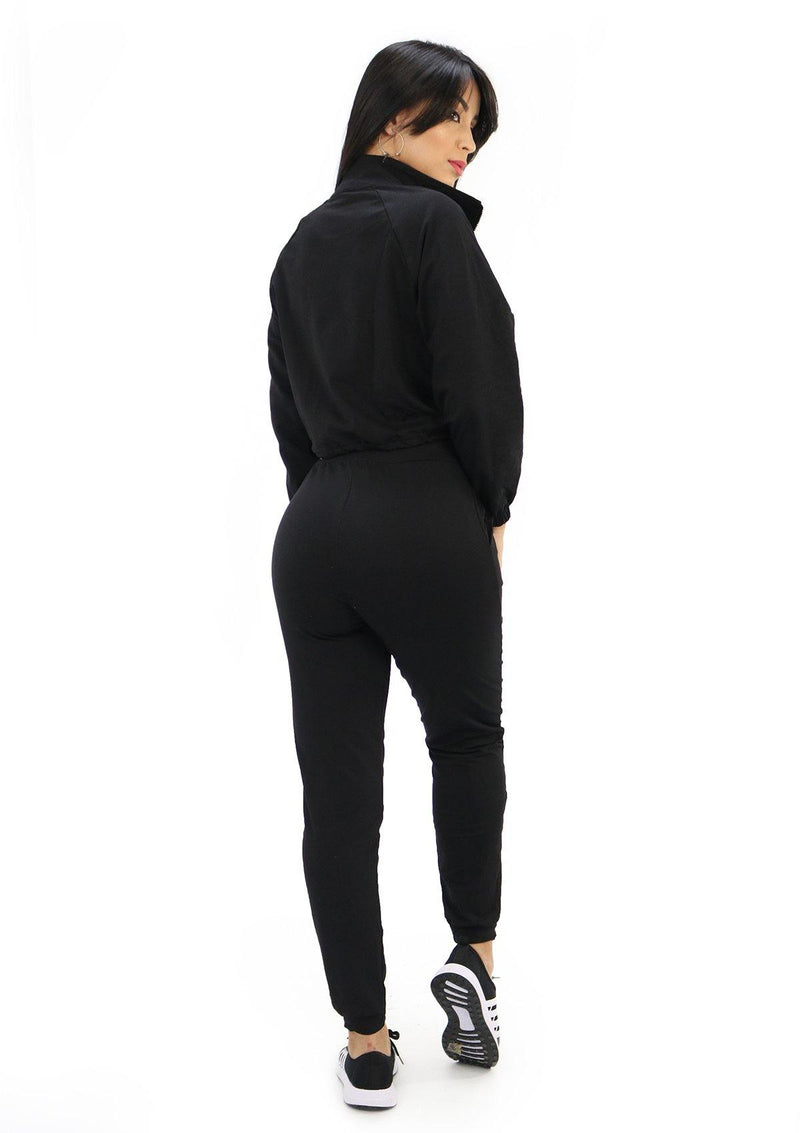 SCLD901 Black Urban Set Chaqueta y Pantalón de Mujer by Scarcha - Pompis Stores