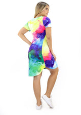 SCNYD129N Multicolor Tie Dye Traje Corto de Mujer by Scarcha - Pompis Stores