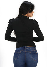 SCNYT1013-1 Black Blusa de Mujer by Scarcha - Pompis Stores