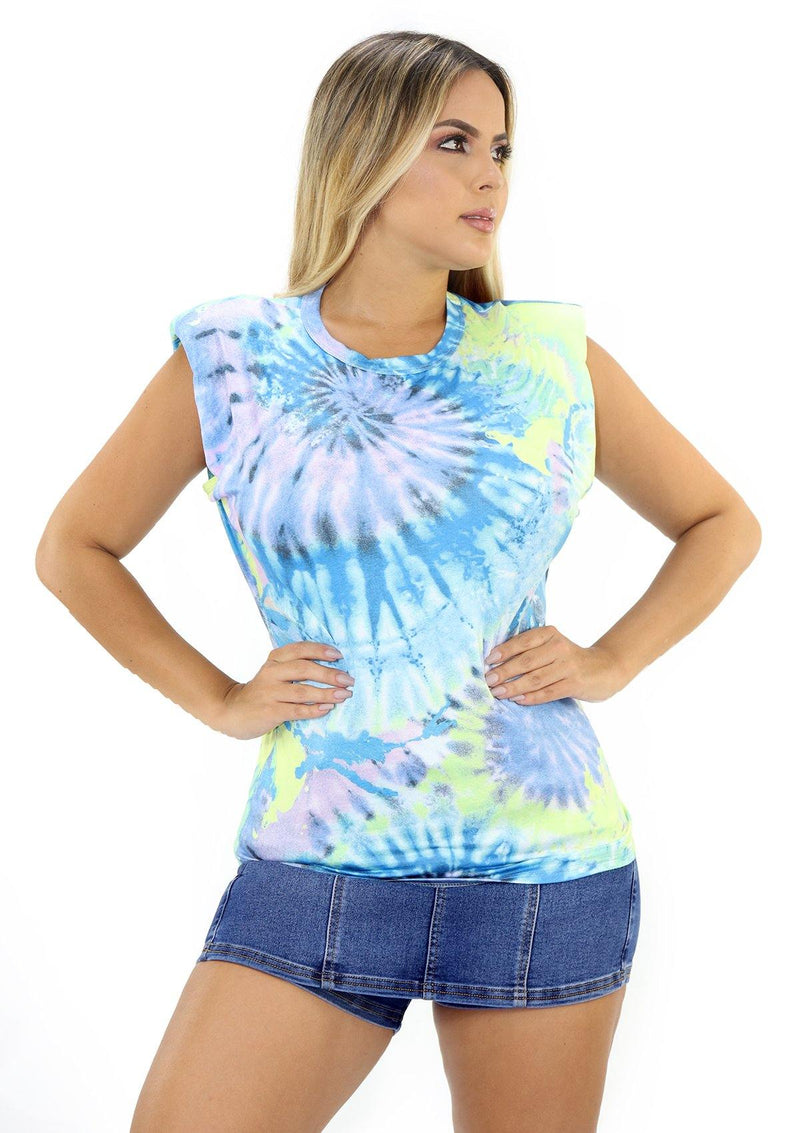SCNYT1154 Tie Dye Blusa de Mujer by Scarcha - Pompis Stores
