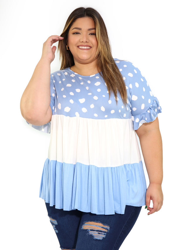 5668 Blusa de Mujer Plus Size