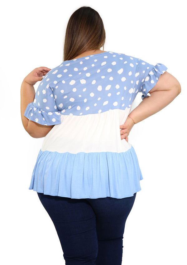 5668 Blusa de Mujer Plus Size