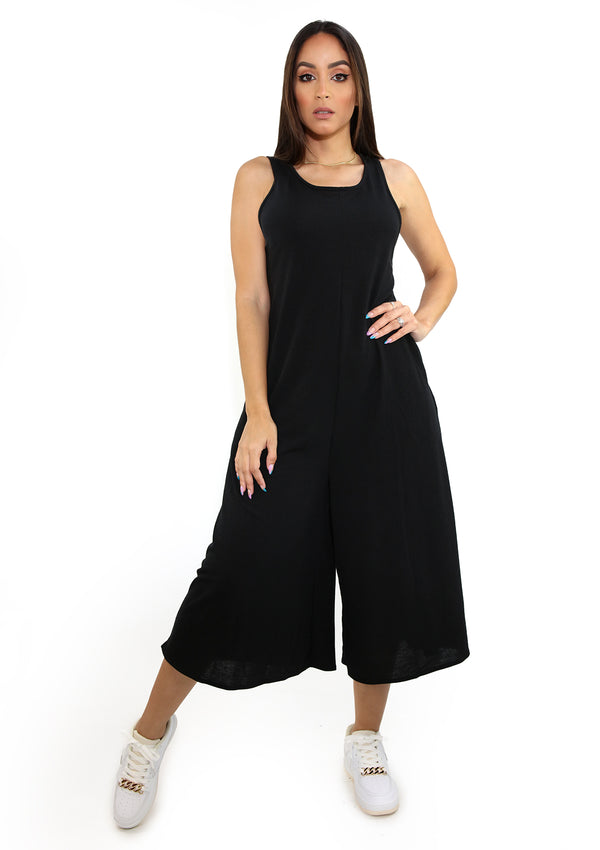 PL5665 Black Jumpsuit de Mujer