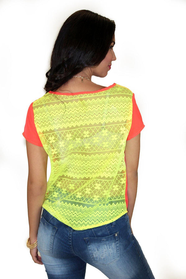 39111 Back Lace Tee Trendy by Keila Hernández - Pompis Stores