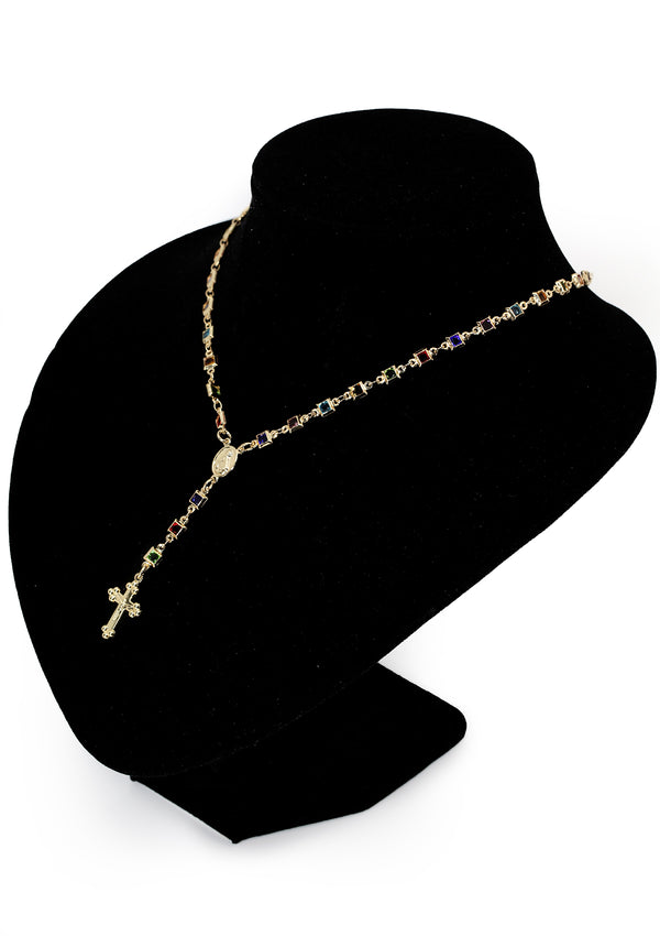 1244 Rosario con Beats Multicolor Stainless Steel