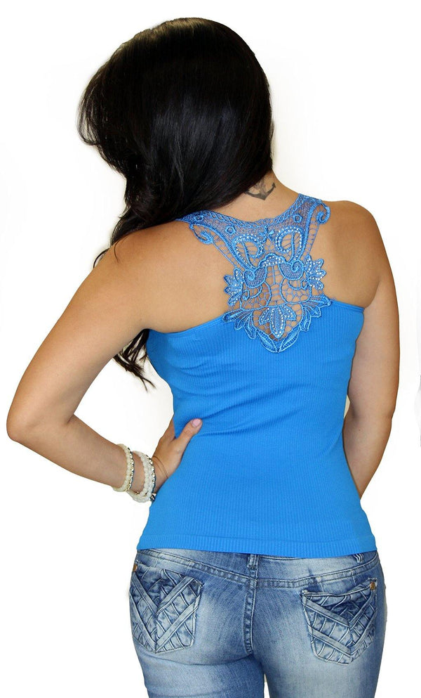 1060 Crochet Back Free Size Top