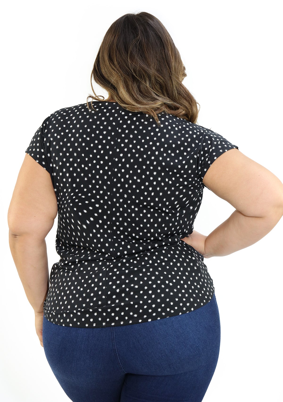 TU-TB-41644 Black Blusa de Mujer Plus Size
