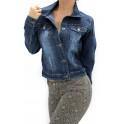 LAST ONE 17068 Maripily Denim Jacket - Pompis Stores