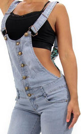 LAST ONE 17328 Maripily Denim Overall - Pompis Stores